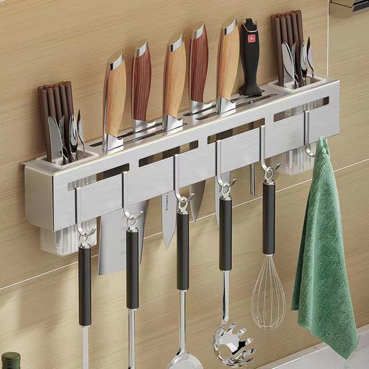 Punch Free Iron Kitchen Rack-Silver