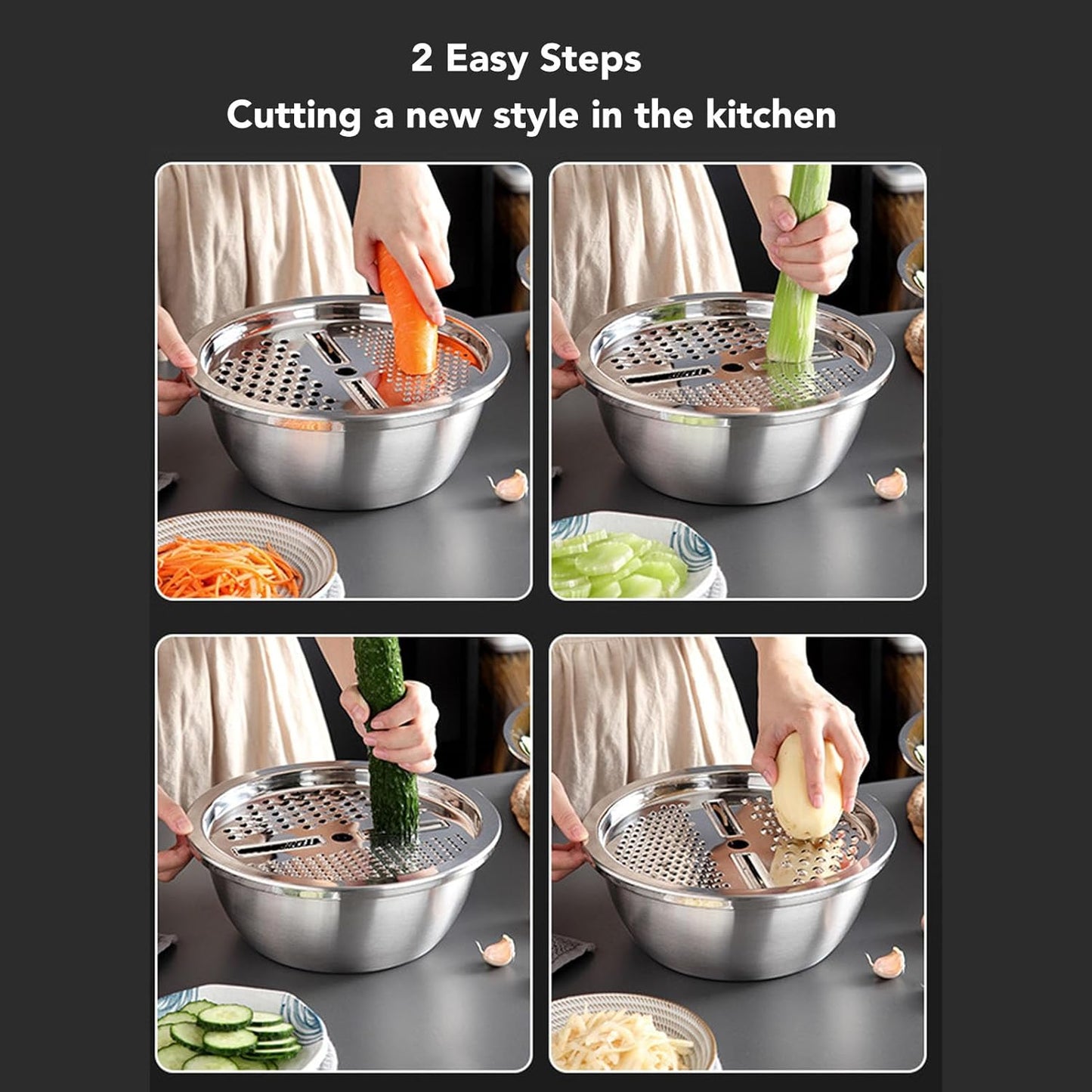 3 in 1 Stainless Steel Grater